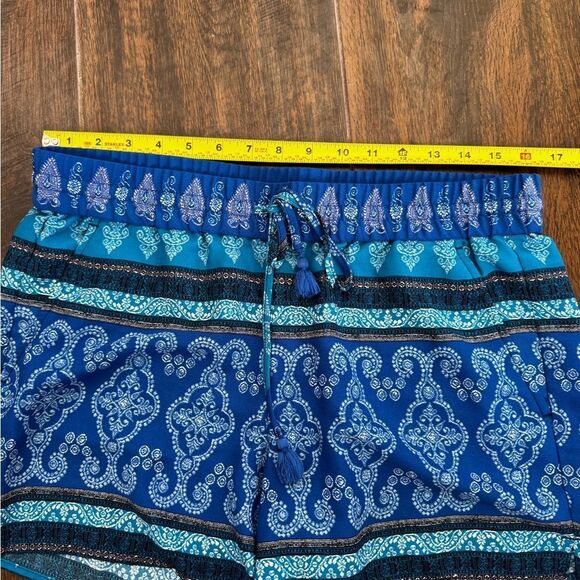 LOFT Blue Athletic Shorts Quick-Dry Geometric Patterns - Picture 8 of 11